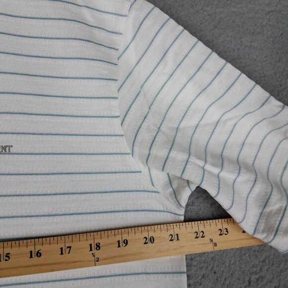 Nike Tiger Woods Polo Shirt Adult Medium White Stripe Falcon Point Golf Club Men - Picture 9 of 15